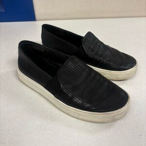 VINCE Blair Slip-on Black Perforated Sneakers | Size 5